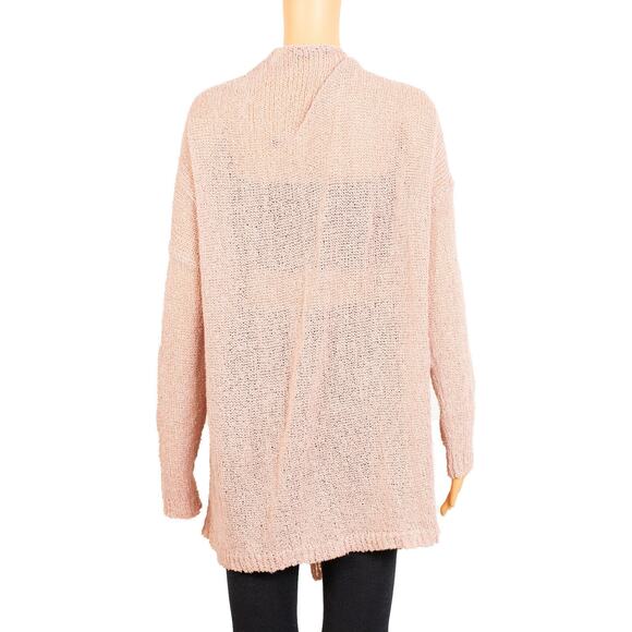 Solutions! Women Open Front Lightweight Cardigan Pink Size L - Picture 2 of 2